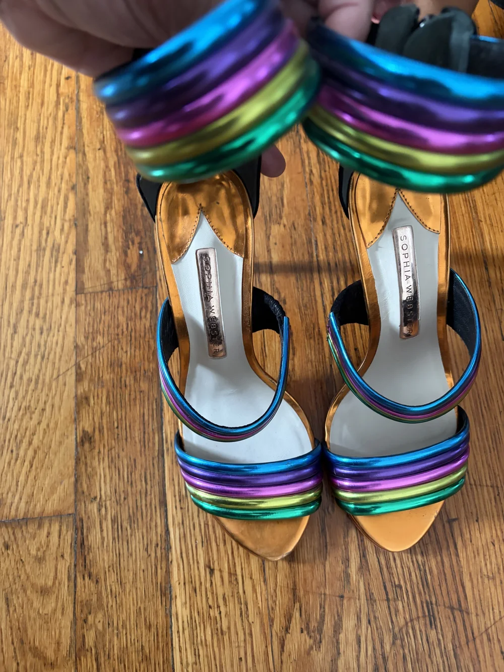 Sophia Webster Multicolor Metallic Strap Sandals - Women's - Picture 2 of 7